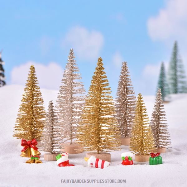 Fairy Garden Plants Artificial Christmas Tree Terrariums Fairy Garden Pine Tree Crafts Building Landscaping Fairy Garden Accessories Supplies